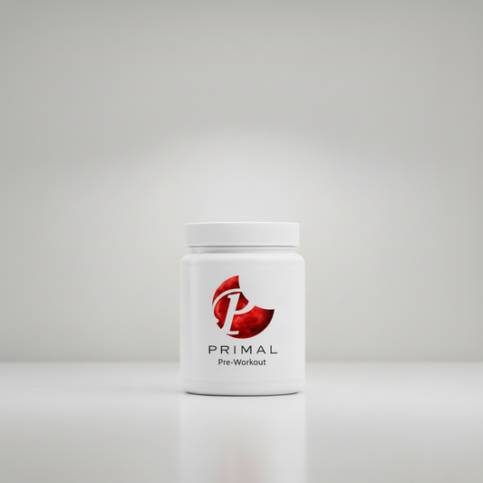 PRIMAL Pre-Workout pot duidelijk groter